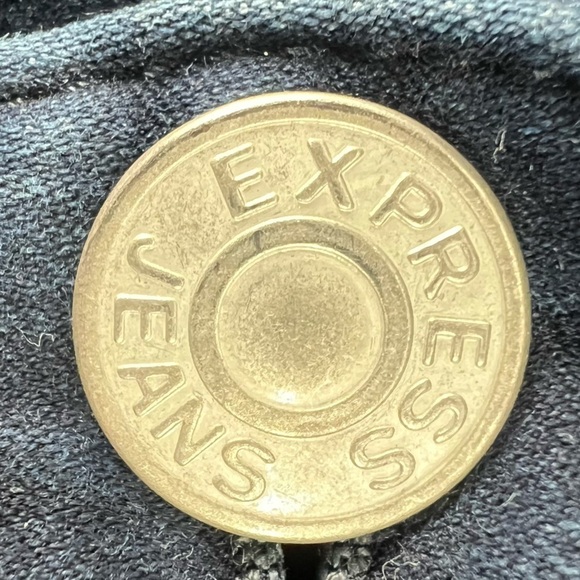 Express Blue Mid Rise Extremely Stretch Cropped Leggings Size 6 Women’s - Picture 2 of 5